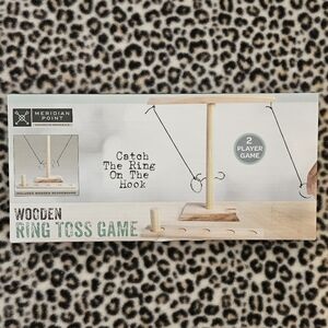 Meridian Point Wooden Ring Toss Game, Catch The Ring On The Hook, New in Box NIB